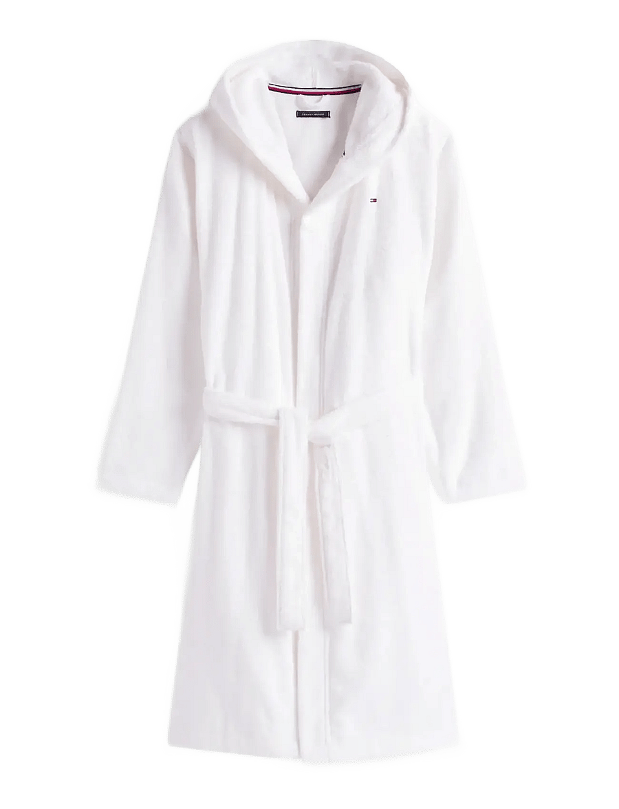 Tommy Hilfiger - HOODED TOWELLING ROBE - bademäntel - th optic white - 1