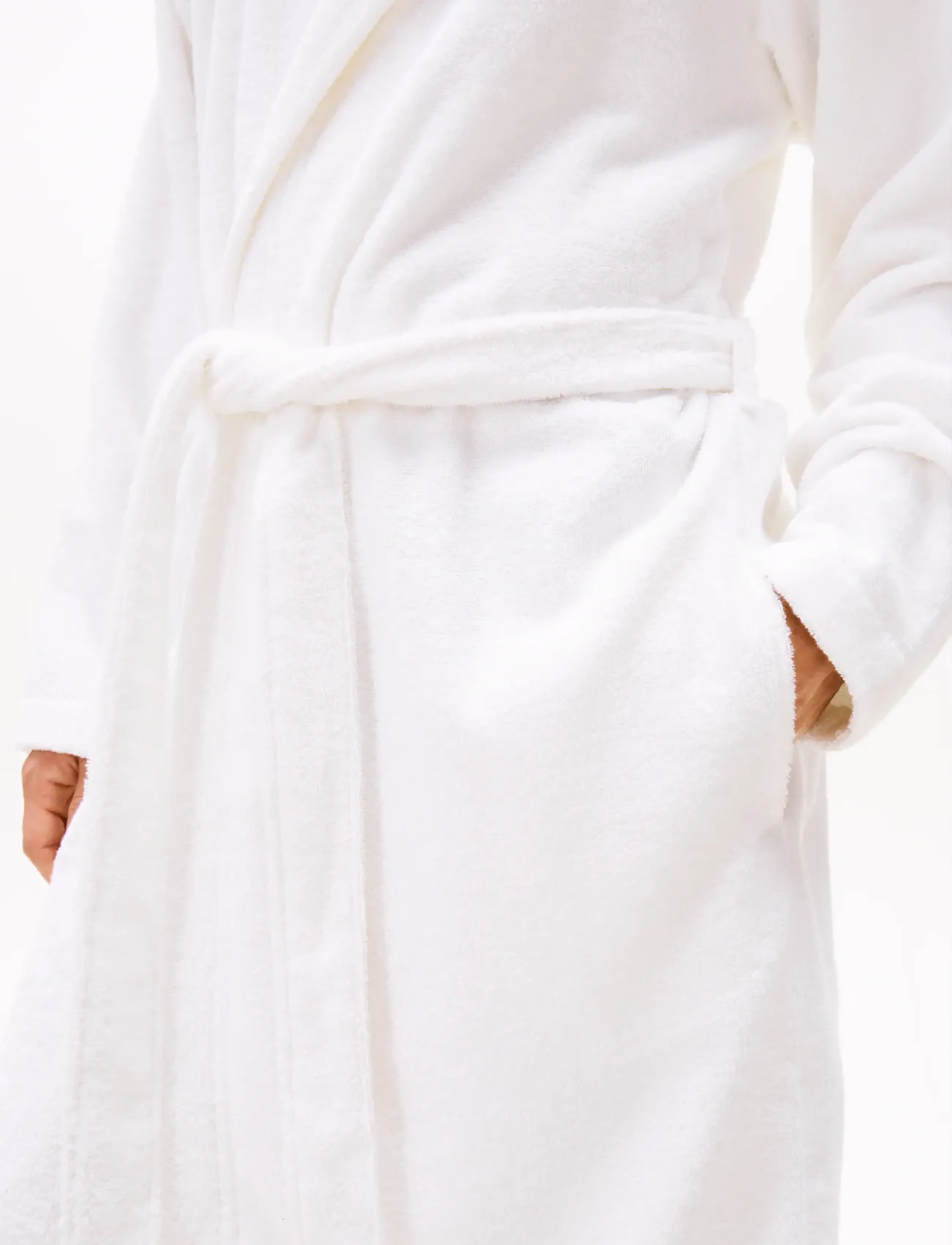 Tommy Hilfiger - HOODED TOWELLING ROBE - bademäntel - th optic white - 3