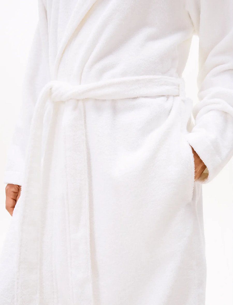 Tommy Hilfiger - HOODED TOWELLING ROBE - bademäntel - th optic white - 3