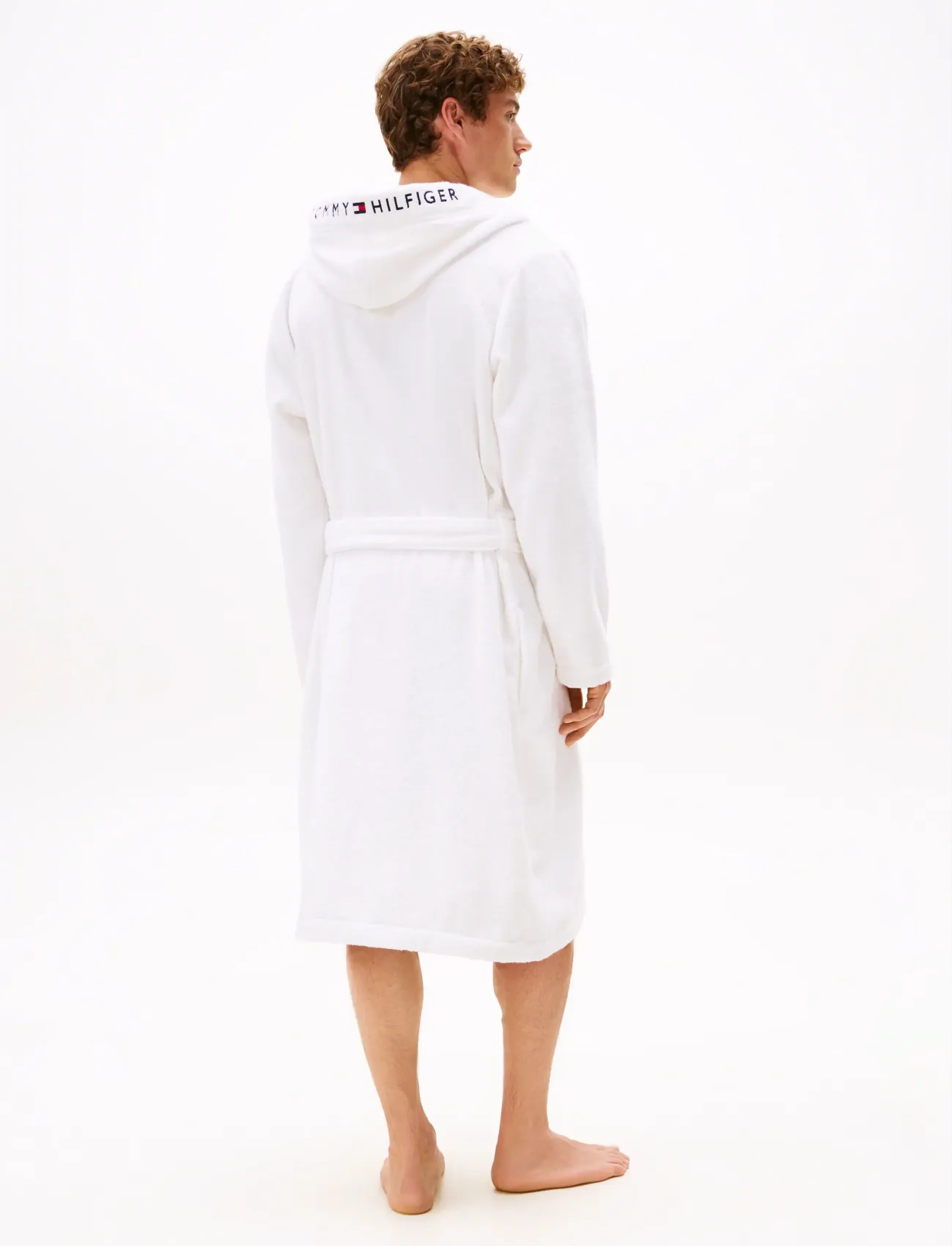 Tommy Hilfiger - HOODED TOWELLING ROBE - bademäntel - th optic white - 5