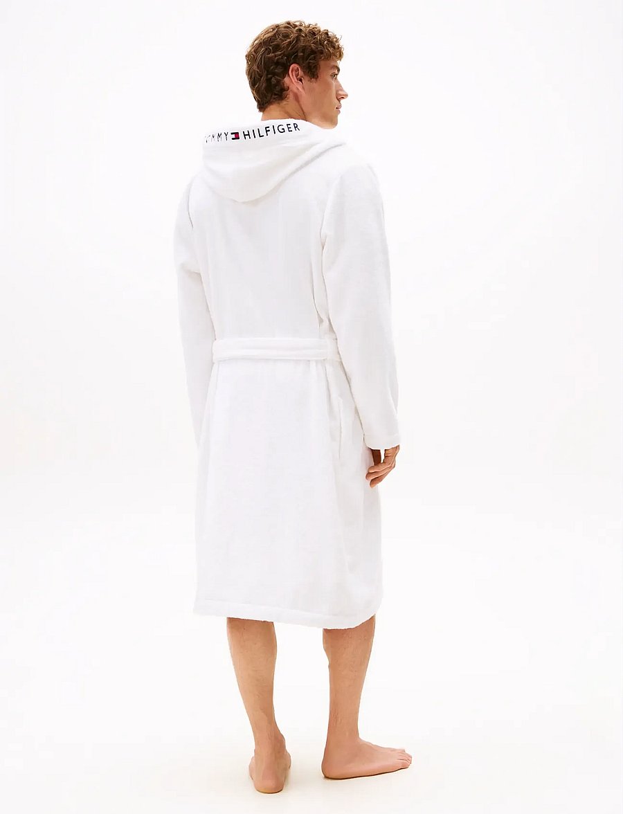 Tommy Hilfiger - HOODED TOWELLING ROBE - bademäntel - th optic white - 5