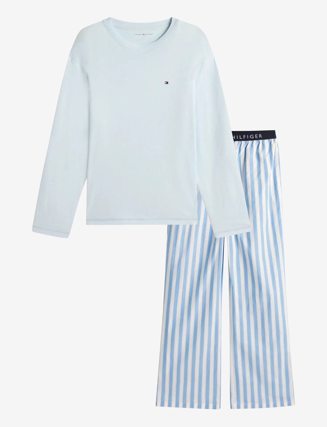 Tommy Hilfiger LS WOVEN PJ SET PRINT - Zomerkoopjes - KEEPSAKE BLUE DECK CHR STP / blue