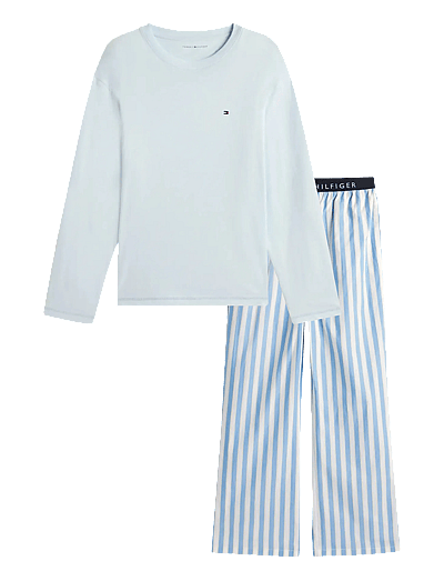 Ls Woven Pj Set Print - Pyjamas