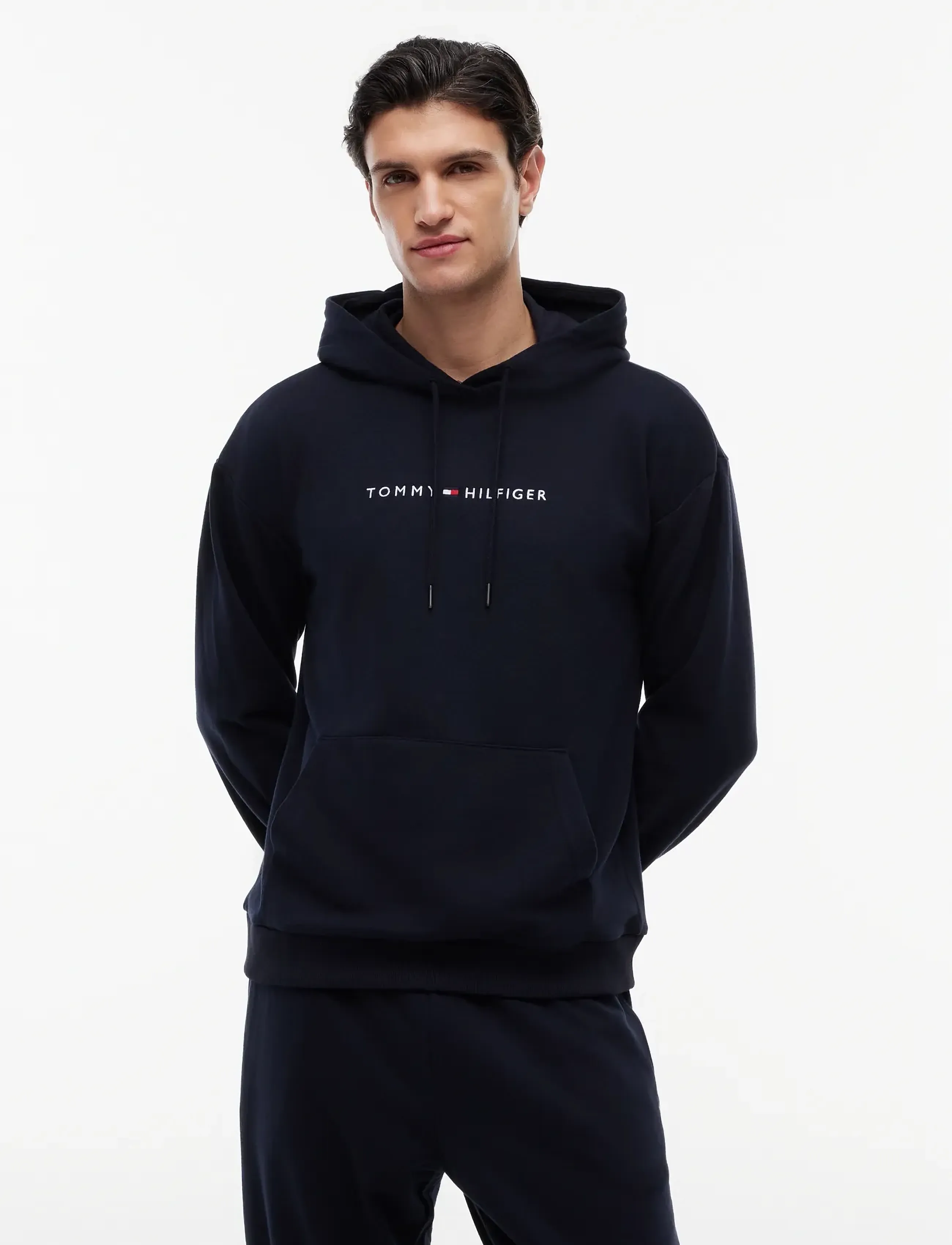 Tommy Hilfiger OH HOODIE - Riided - DESERT SKY / navy