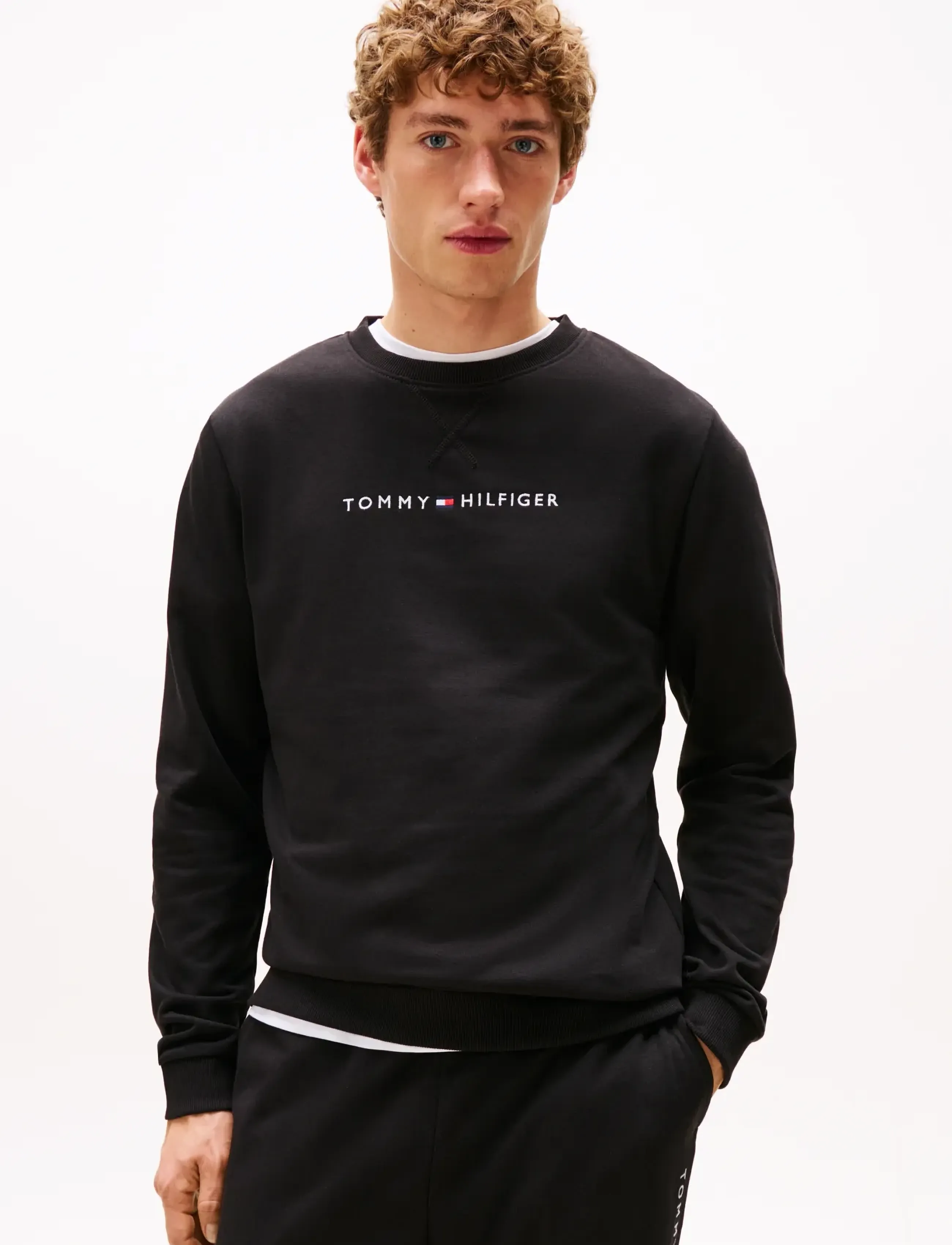 Tommy Hilfiger Track Top, M, Black, Sweatshirts & Hættetrøjer > Sweatshirts, Herre