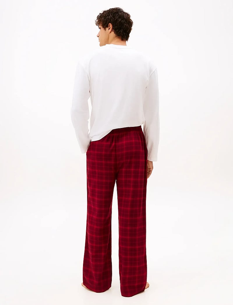 Tommy Hilfiger - FLANNEL PJ PANT - pyjamahose - tonal check red - 2