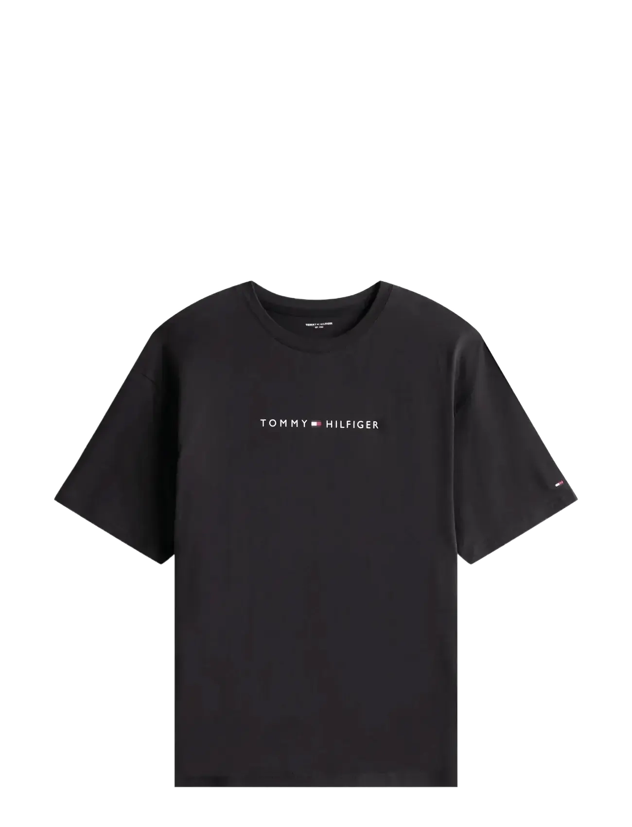 TOMMY HILFIGER Ss Tee Cont. Logo Schwarz - M - Herren