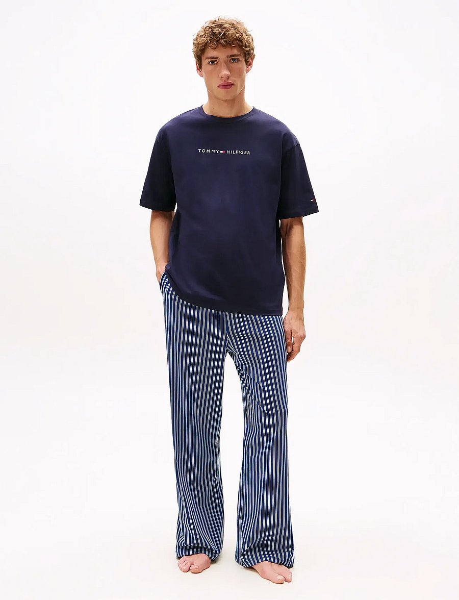 Tommy Hilfiger - SS TEE CONT. LOGO - short-sleeved t-shirts - desert sky - 2