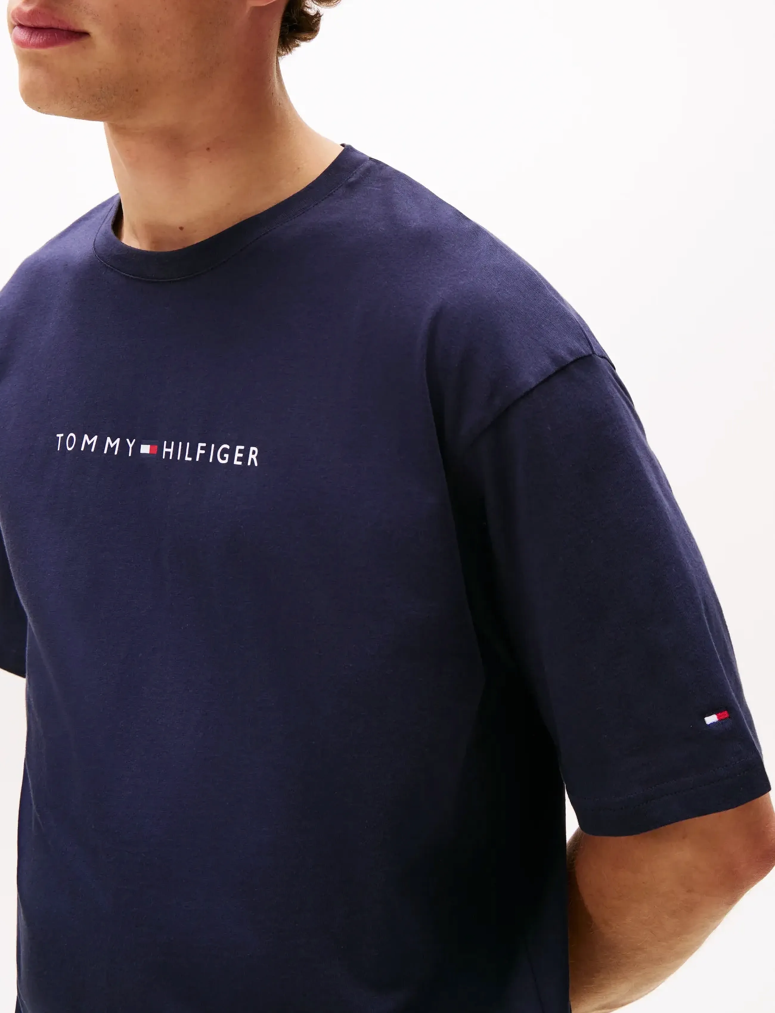 Tommy Hilfiger - SS TEE CONT. LOGO - stutterma bolir - desert sky - 5