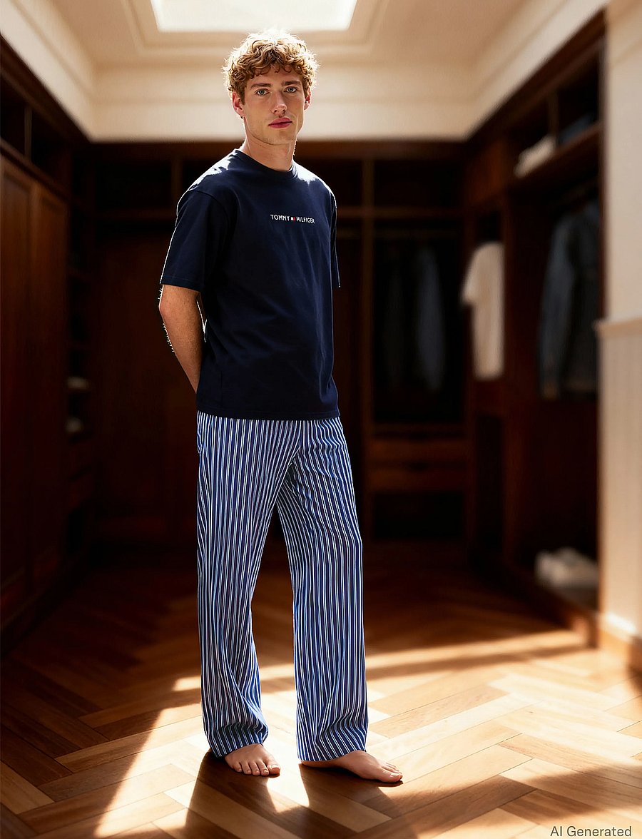 Tommy Hilfiger - SS TEE CONT. LOGO - short-sleeved t-shirts - desert sky - 5