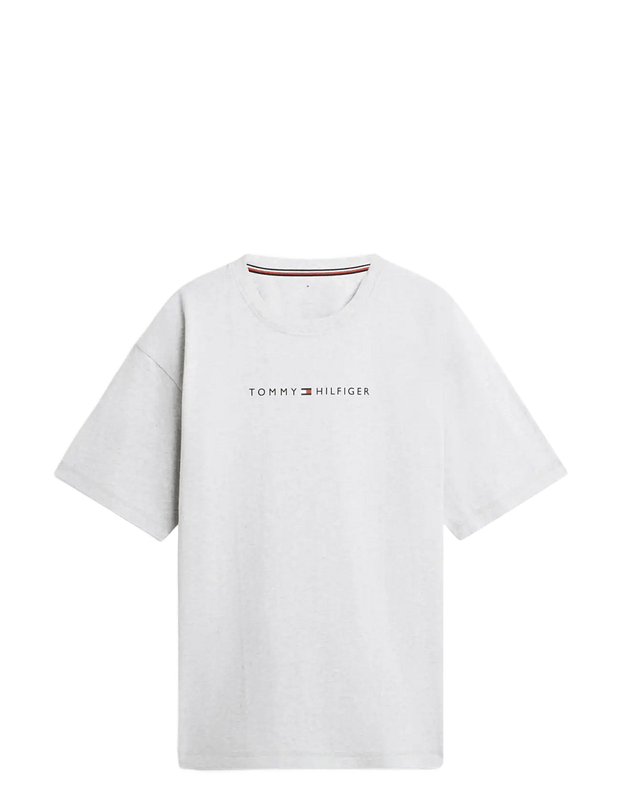 Tommy Hilfiger - SS TEE CONT. LOGO - kortærmede t-shirts - ice grey heather - 1