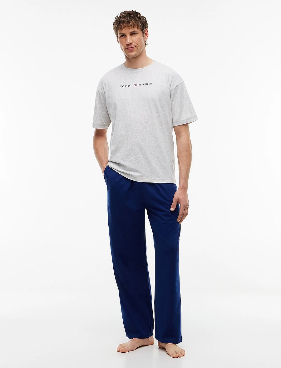 Tommy Hilfiger - SS TEE CONT. LOGO - kortærmede t-shirts - ice grey heather - 4