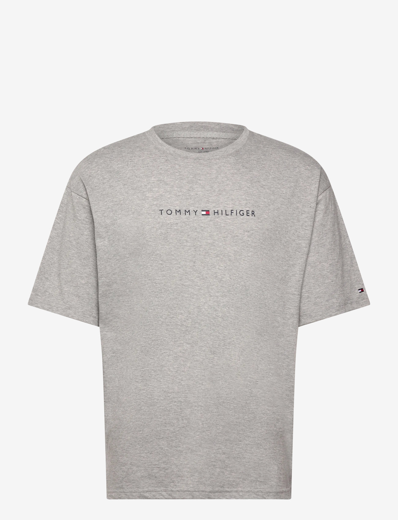 Tommy Hilfiger - SS TEE CONT. LOGO - kortärmade t-shirts - light grey heather - 1