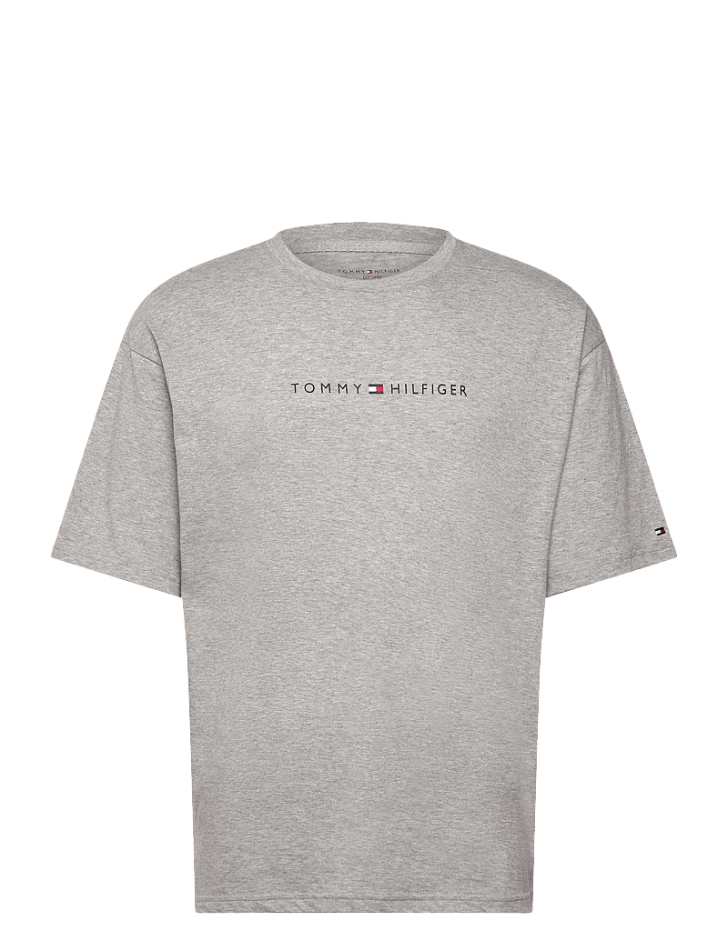 Tommy Hilfiger - SS TEE CONT. LOGO - kortärmade t-shirts - light grey heather - 1