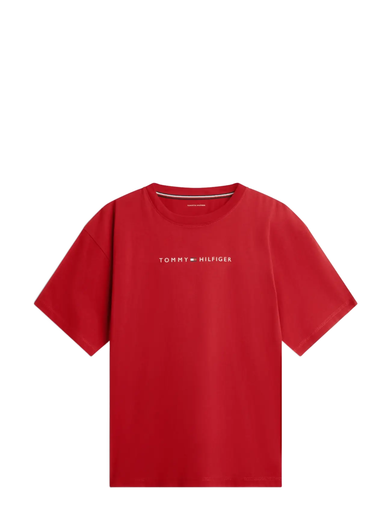 Tommy Hilfiger - SS TEE CONT. LOGO - kurzärmelige t-shirts - medium red - 1