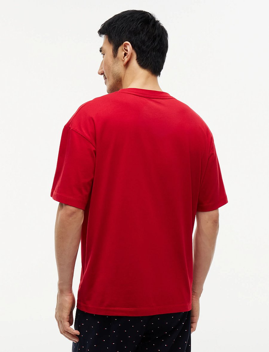 Tommy Hilfiger - SS TEE CONT. LOGO - kurzärmelige t-shirts - medium red - 2