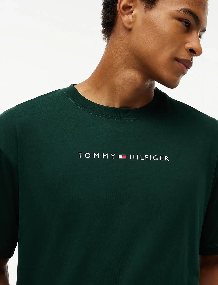 Tommy Hilfiger - SS TEE CONT. LOGO - lühikeste varrukatega t-särgid - nocturnal green - 3
