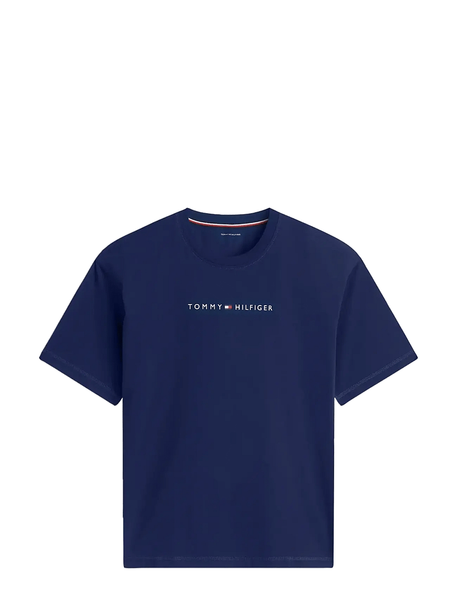 Tommy Hilfiger - SS TEE CONT. LOGO - kortärmade t-shirts - rich navy - 1