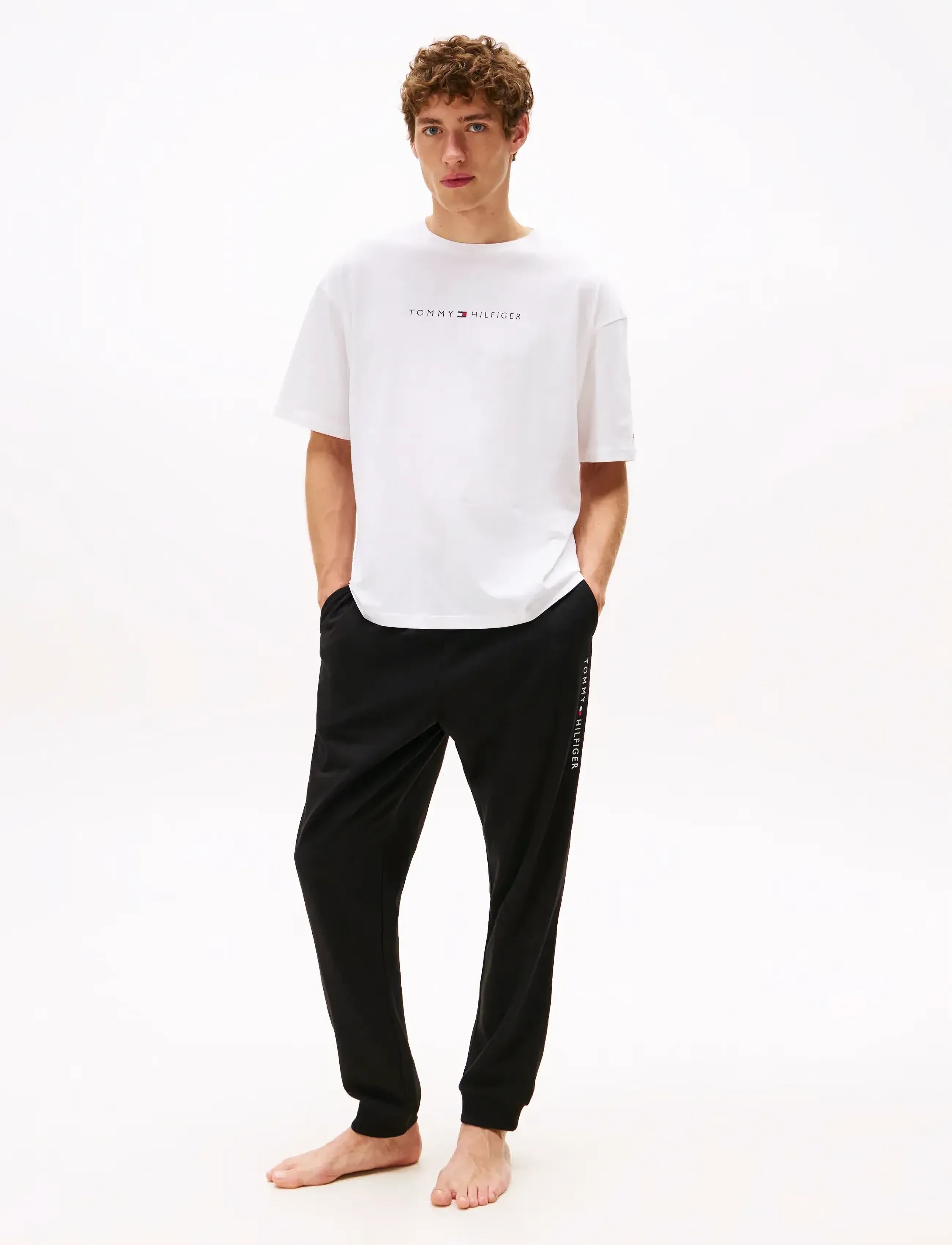 Tommy Hilfiger - SS TEE CONT. LOGO - krótki rękaw - th optic white - 2