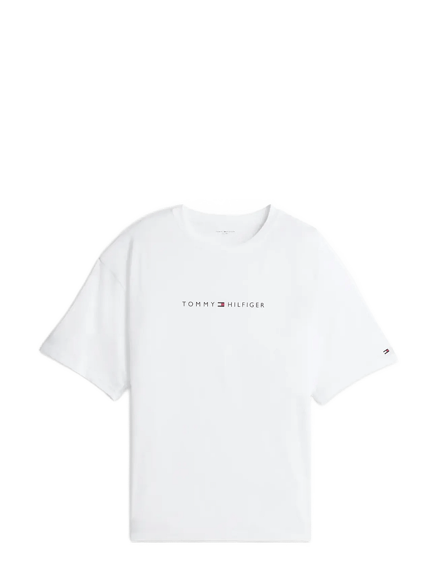 Tommy Hilfiger - SS TEE CONT. LOGO - kortärmade t-shirts - th optic white - 2