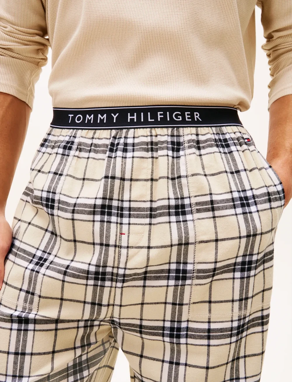 Tommy Hilfiger - WB LS WAFFLE & PJ SET - BOXED - pikkade varrukatega t-särgid - newsprint / tartan newsprint - 4