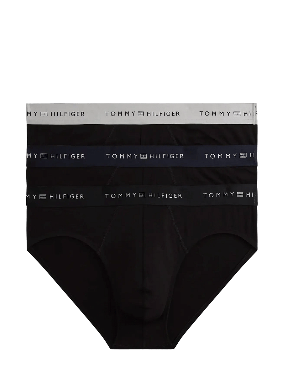 Tommy Hilfiger - 3P BRIEF METALLIC WB - multipack underpants - blk des sky silver - 1