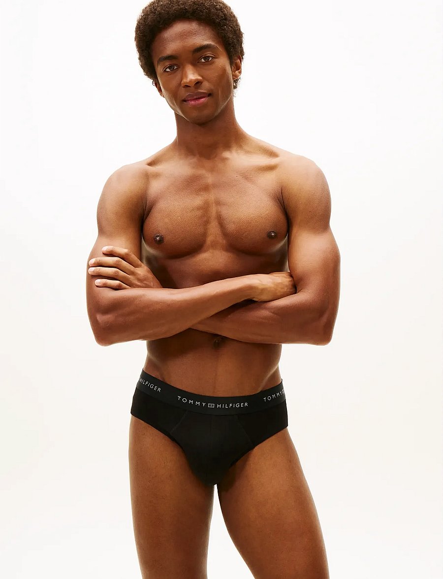 Tommy Hilfiger - 3P BRIEF METALLIC WB - multipack underpants - blk des sky silver - 0