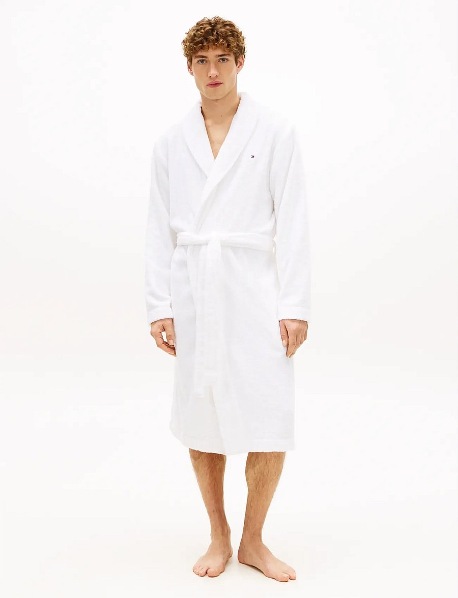 Tommy Hilfiger - TOWELLING ROBE - hommikumantlid - th optic white - 0