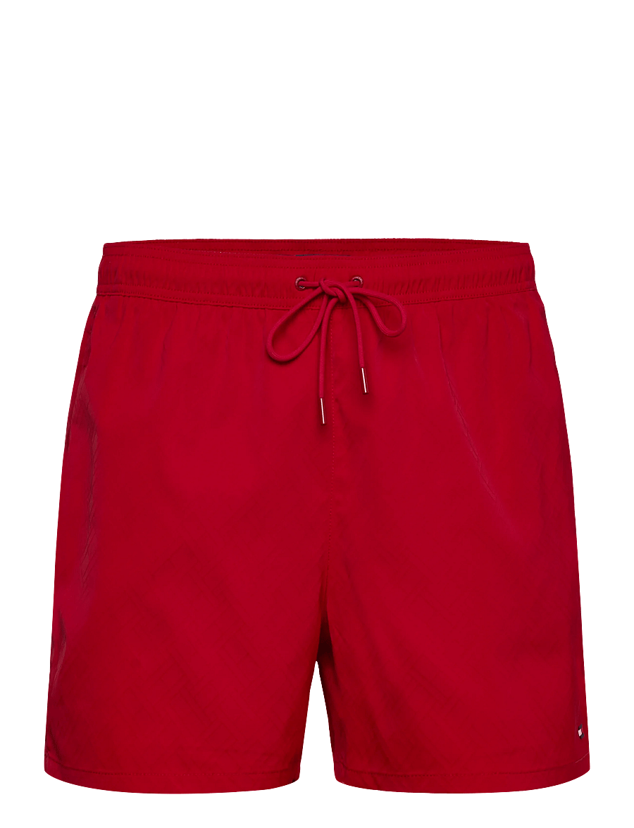 Tommy Hilfiger - MEDIUM DRAWSTRING JACQUARD - badeshorts - linear flag monogram medium red - 1