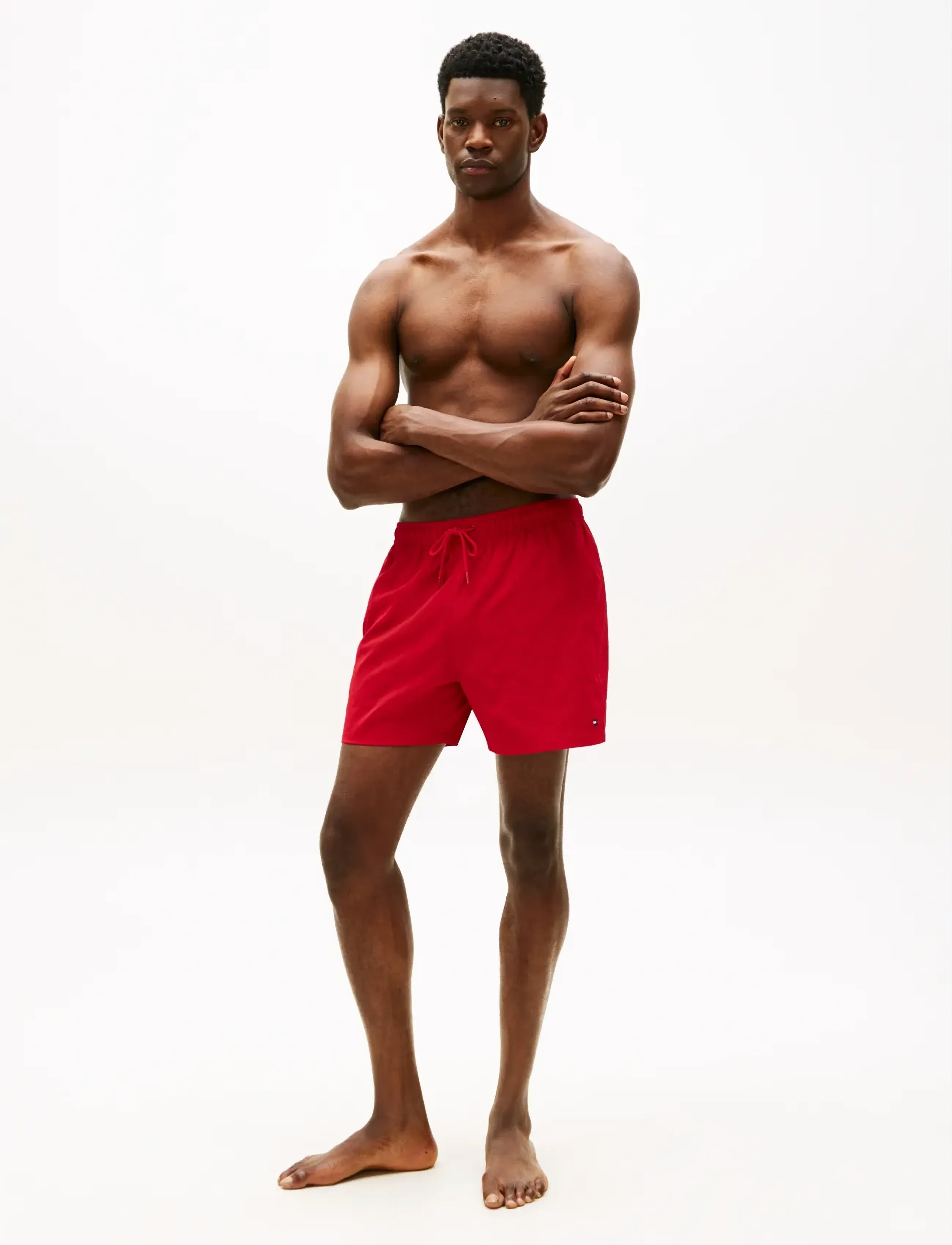 Tommy Hilfiger - MEDIUM DRAWSTRING JACQUARD - swim shorts - linear flag monogram medium red - 4