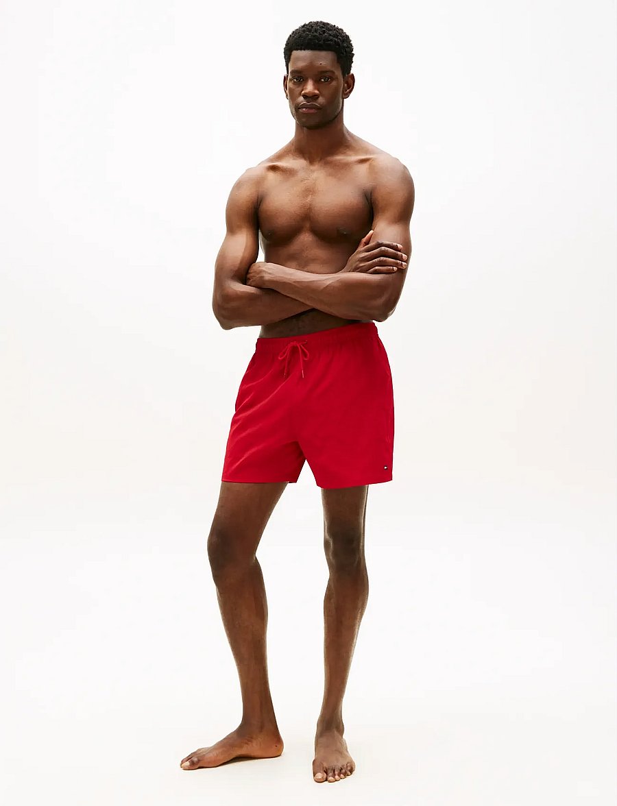 Tommy Hilfiger - MEDIUM DRAWSTRING JACQUARD - badeshorts - linear flag monogram medium red - 4