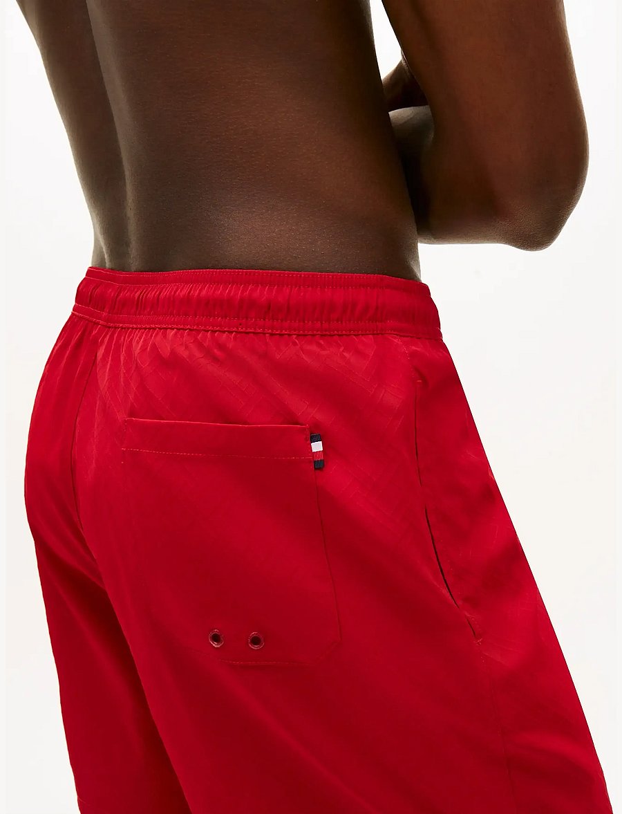 Tommy Hilfiger - MEDIUM DRAWSTRING JACQUARD - badeshorts - linear flag monogram medium red - 5