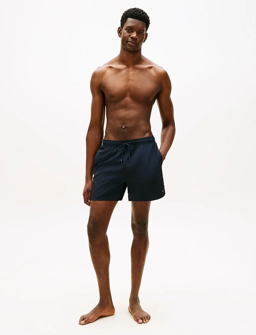 Tommy Hilfiger - MEDIUM DRAWSTRING JACQUARD - badehose - linear flag monogram vessel blue - 3