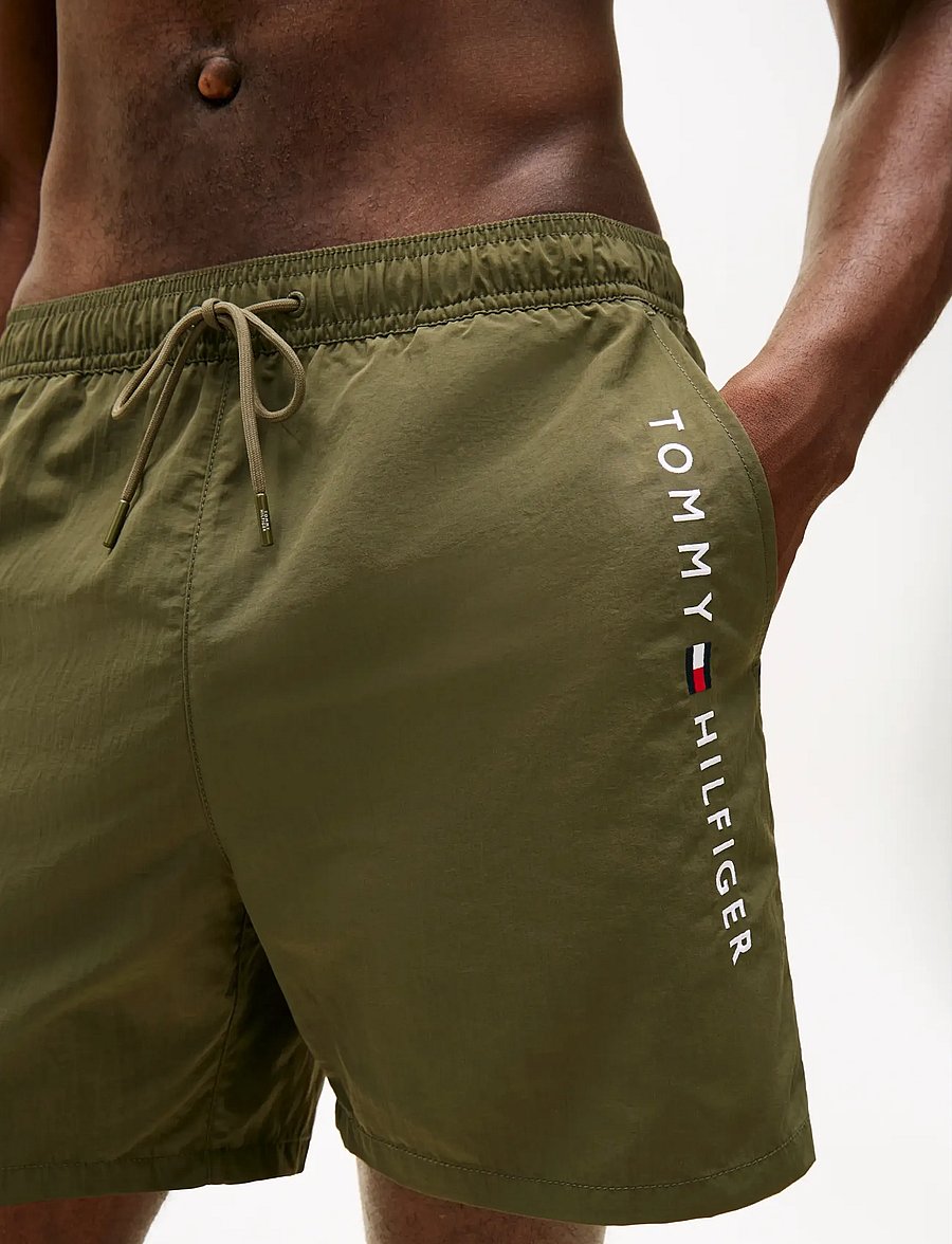 Tommy Hilfiger - MEDIUM DRAWSTRING zip pocket - badeshorts - army green - 4