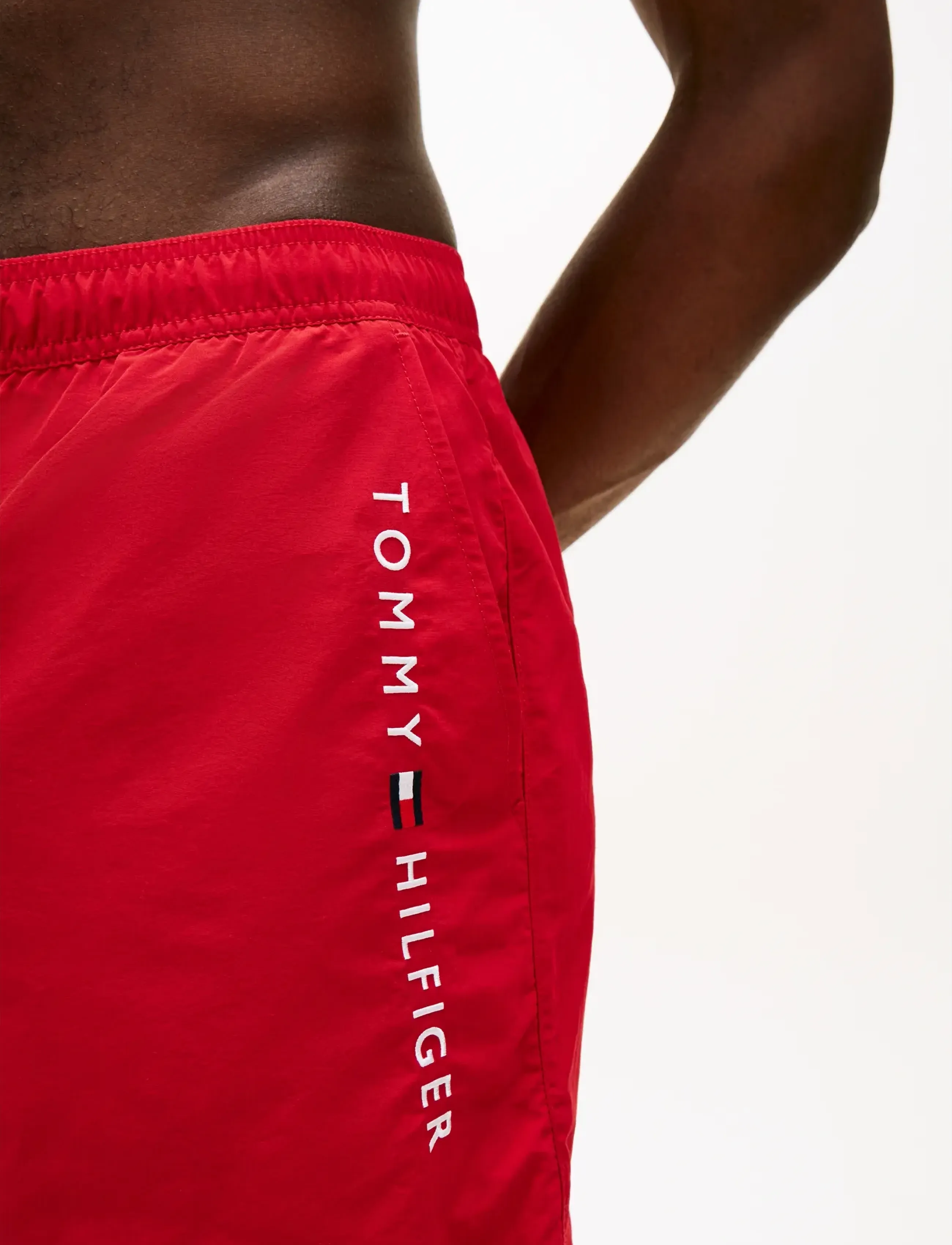 Tommy Hilfiger - MEDIUM DRAWSTRING zip pocket - badehose - medium red - 4