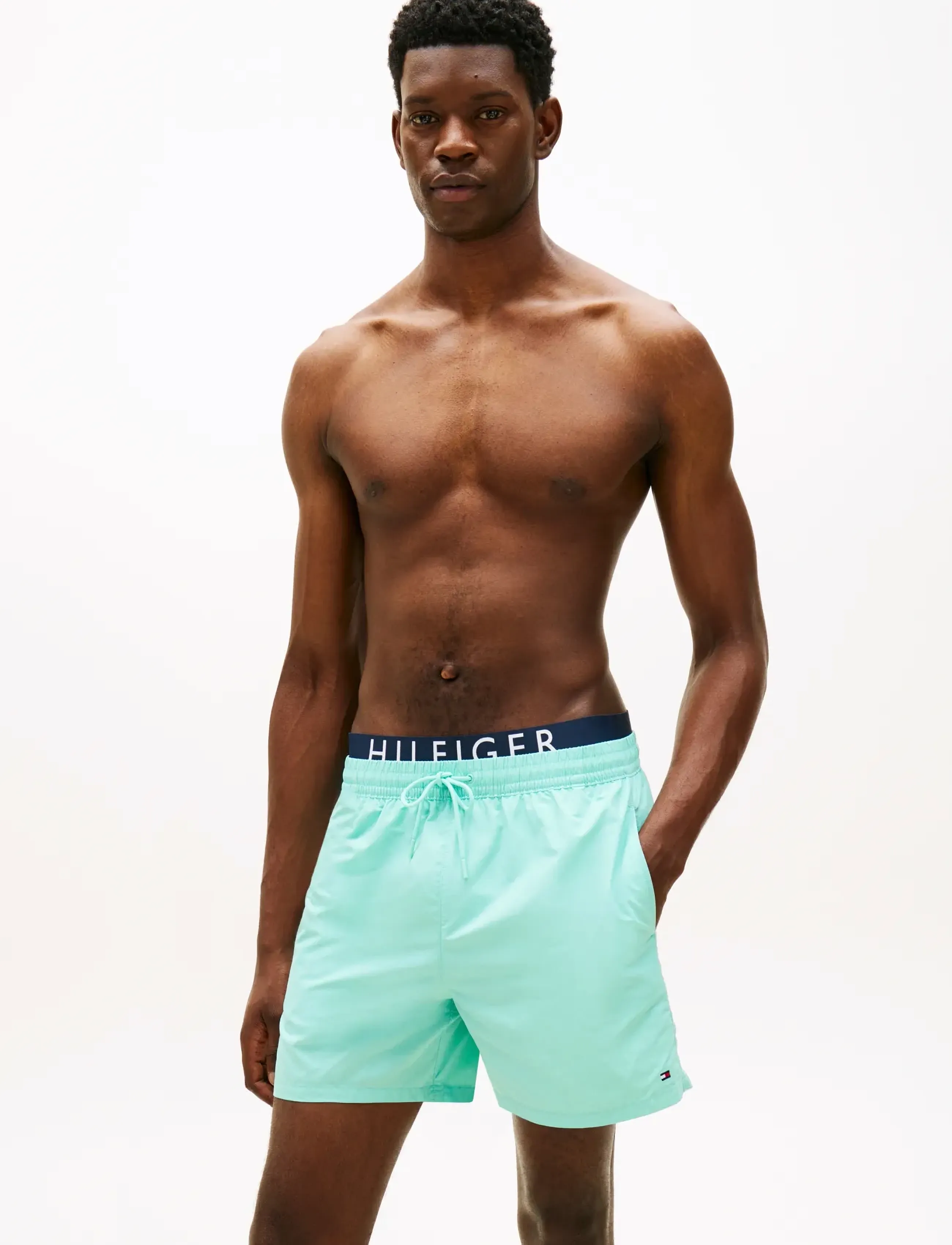 Tommy Hilfiger Medium Drawstring Dw, XL, Blue, Badetøj > Shorts, Herre