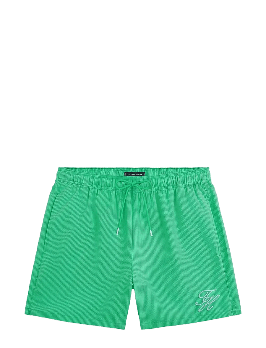 Tommy Hilfiger - MEDIUM DRAWSTRING ITHACA SCRIPT - vabaaja lühikesed püksid - tonal ithaca jade wink - 1