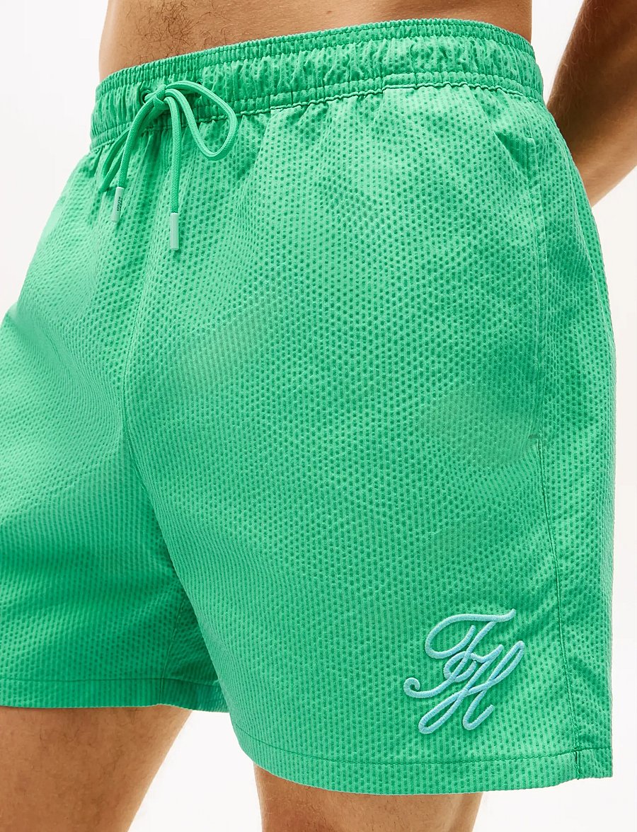 Tommy Hilfiger - MEDIUM DRAWSTRING ITHACA SCRIPT - vabaaja lühikesed püksid - tonal ithaca jade wink - 4