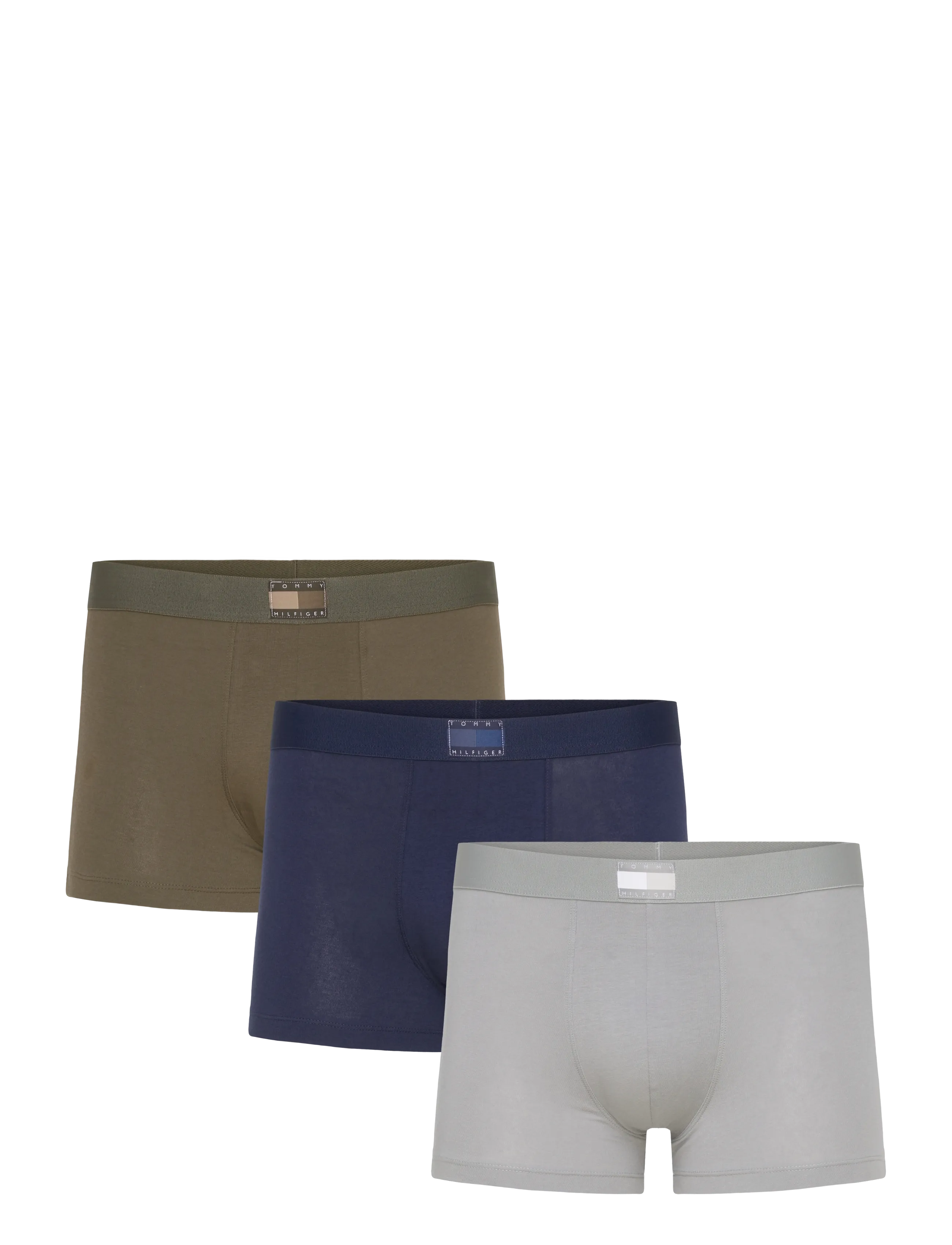 Tommy Hilfiger 3P TRUNK DTM - Uus - ANTQ SILV PTCH BLU ARM GRN / khaki/green