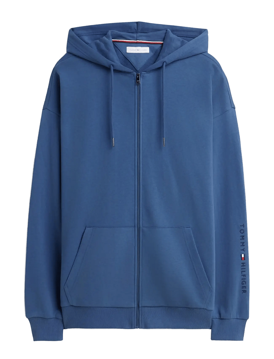Tommy Hilfiger - FZ HOODIE - hættetrøjer - aegean sea - 1