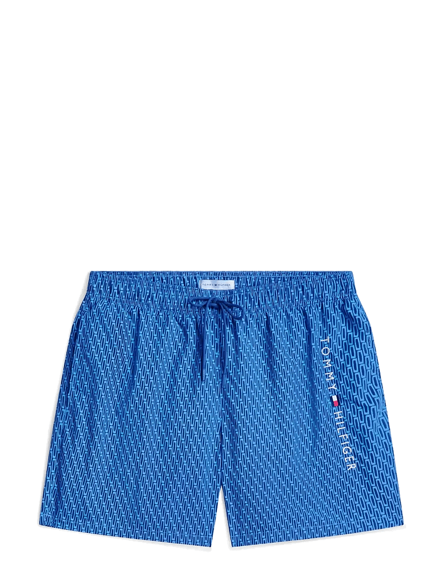 Tommy Hilfiger - MEDIUM DRAWSTRING PRINT - badehose - graphic weave blue spell - 1