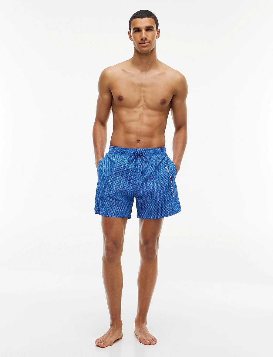 Tommy Hilfiger - MEDIUM DRAWSTRING PRINT - uimashortsit - graphic weave blue spell - 0
