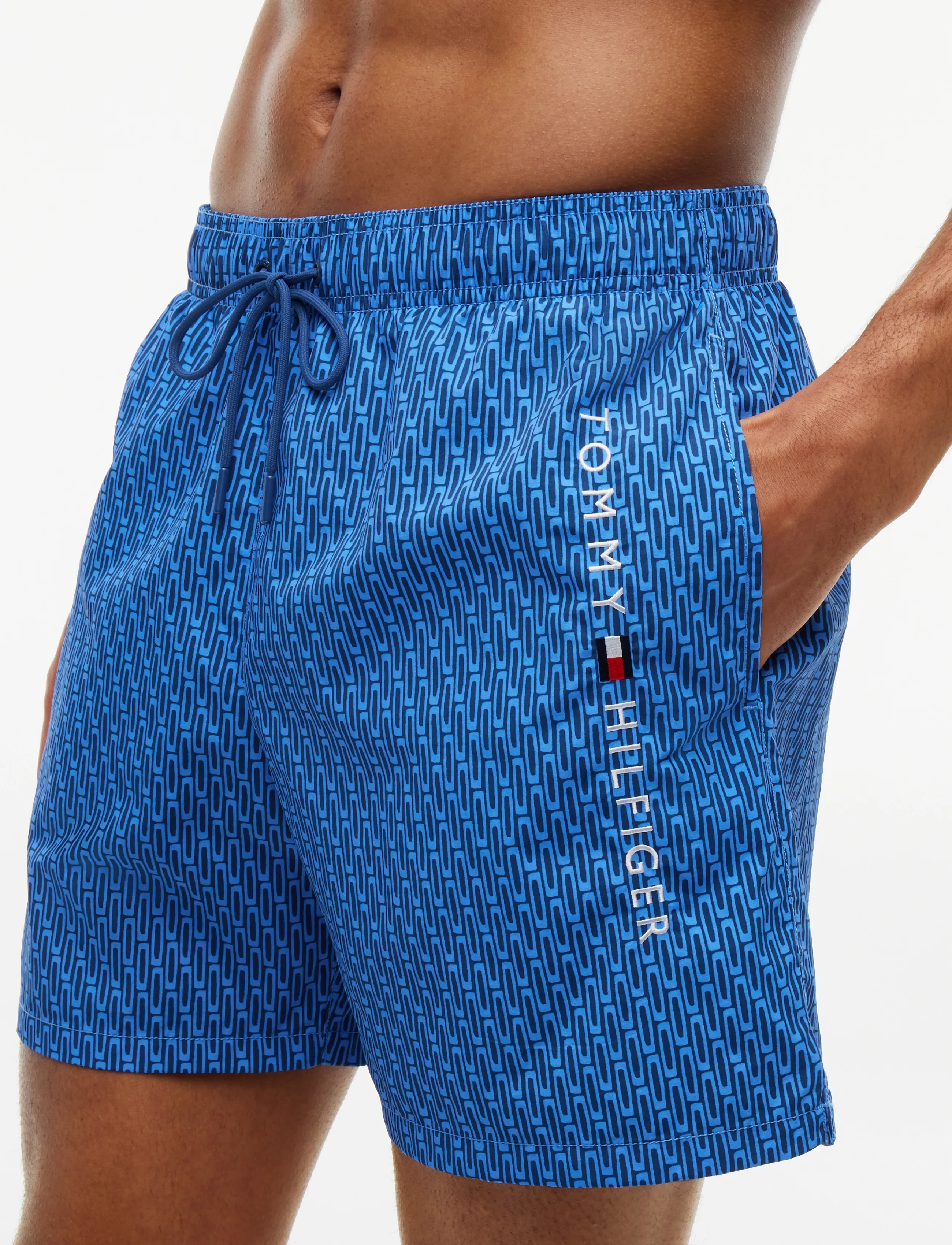 Tommy Hilfiger - MEDIUM DRAWSTRING PRINT - ujumispüksid - graphic weave blue spell - 3