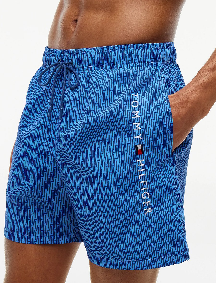 Tommy Hilfiger - MEDIUM DRAWSTRING PRINT - uimashortsit - graphic weave blue spell - 3