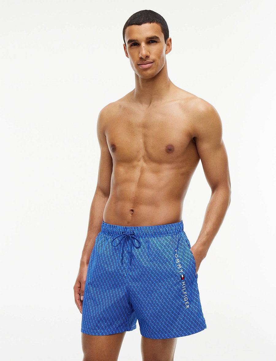Tommy Hilfiger - MEDIUM DRAWSTRING PRINT - uimashortsit - graphic weave blue spell - 4