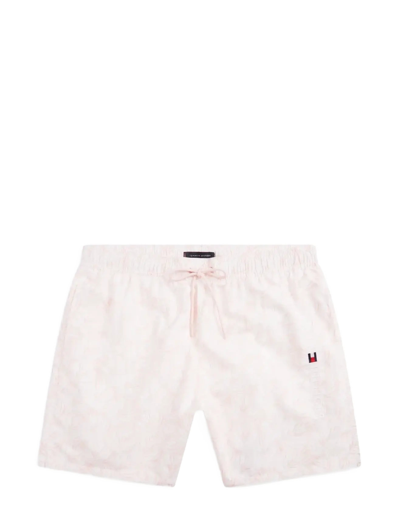 Tommy Hilfiger MEDIUM DRAWSTRING PRINT - Swim shorts - PALM LEAF DELICATE PETAL / pink/rose