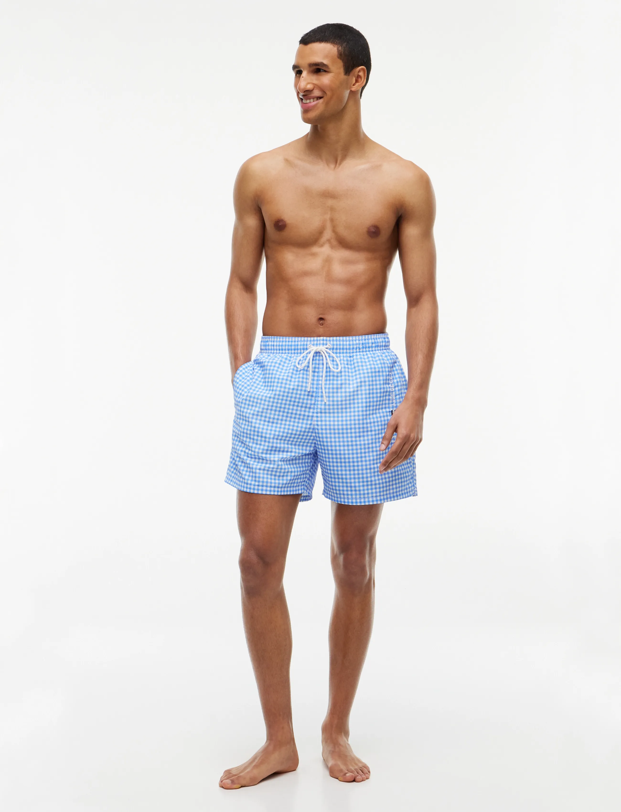 Tommy Hilfiger MEDIUM DRAWSTRING PRINT - Kläder - GINGHAM BLUE SPELL / blue