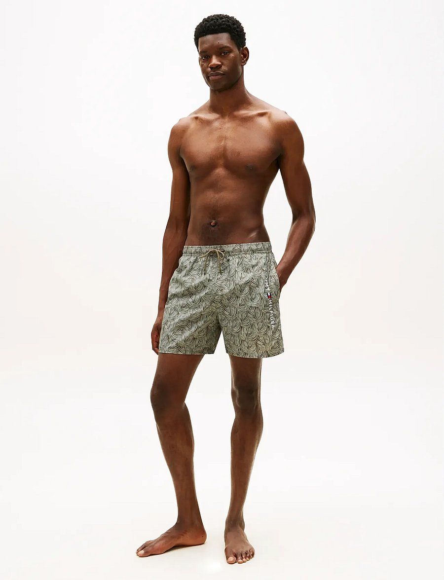Tommy Hilfiger - MEDIUM DRAWSTRING PRINT - badeshorts - palm leaf army green - 3