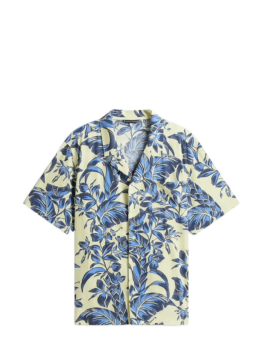 Tommy Hilfiger - WOVEN BOWLING SHIRT PRINT - lühikeste varrukatega särgid - vintage tropical floral yellow - 1