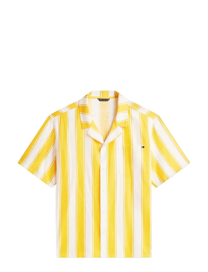 Tommy Hilfiger - WOVEN BOWLING SHIRT PRINT - short-sleeved shirts - summer stripe sunshower - 1